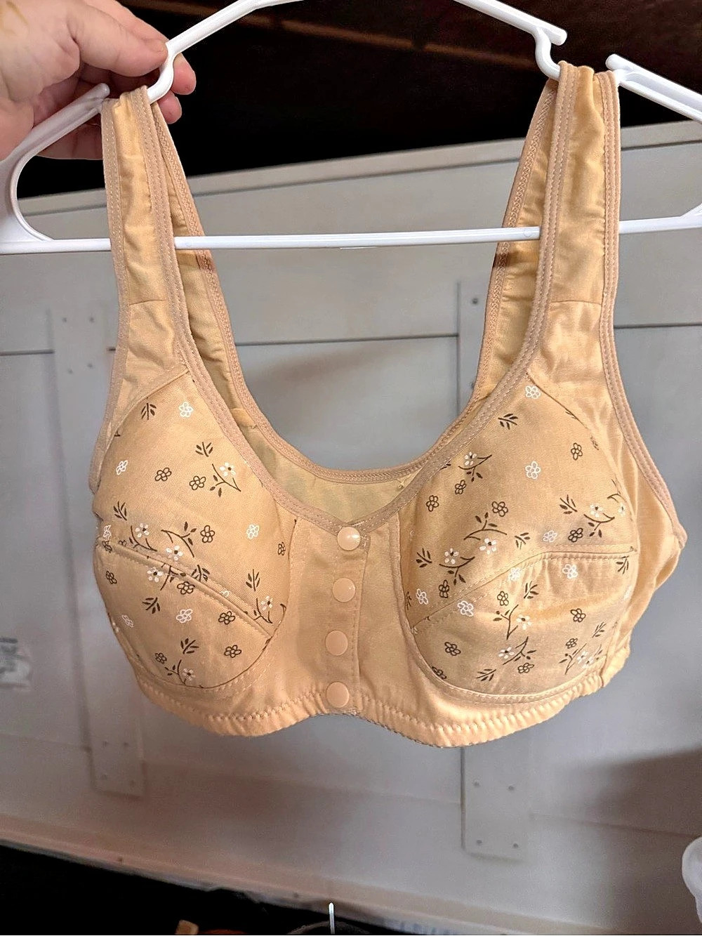 Floral Bra in Tan Size 46/105 Like New